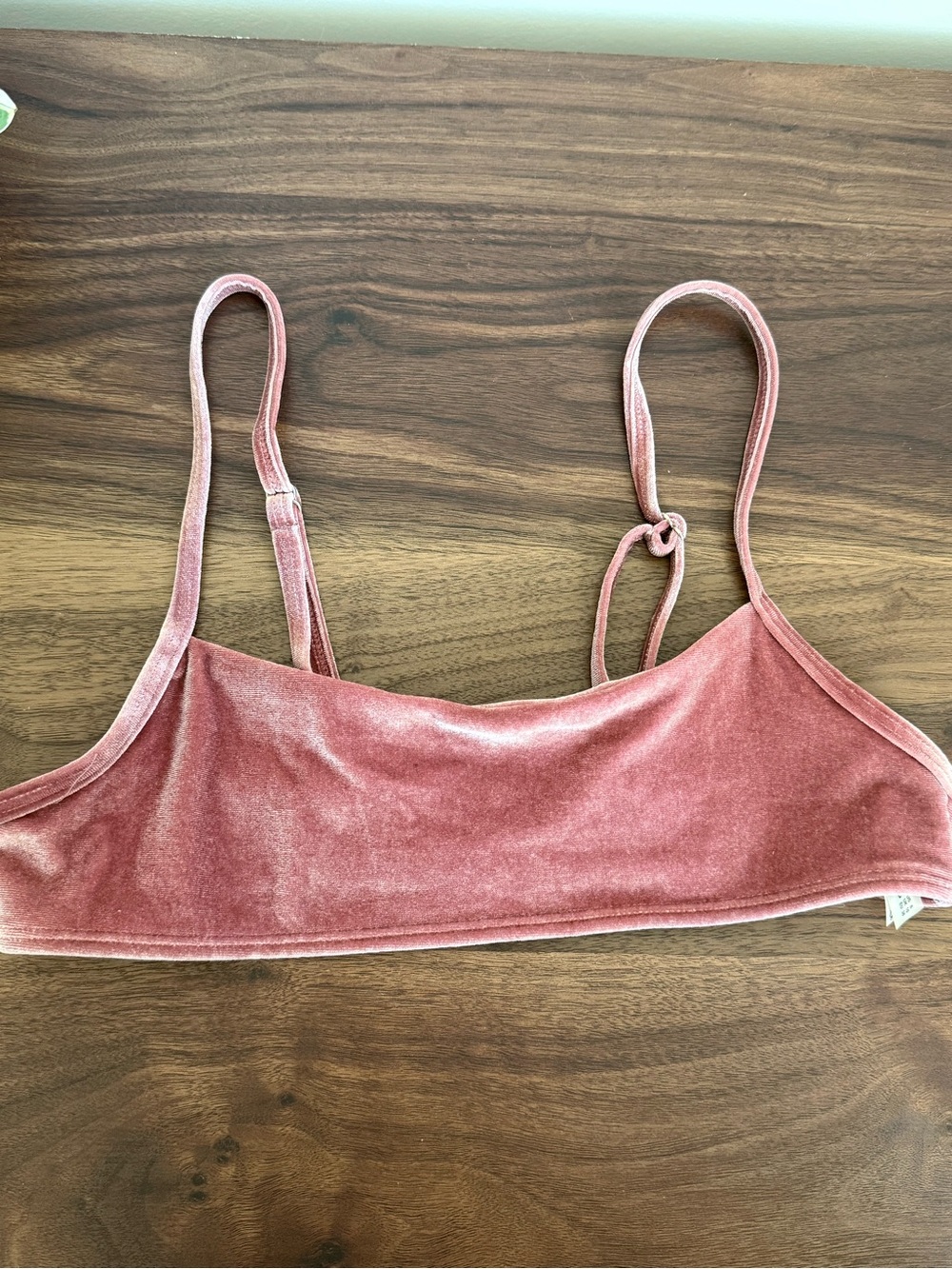 Zaful Velvet Bralette in Rose
